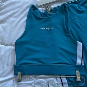 Palm Angels blue two piece set